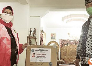 Tim Penggerak PKK Berikan Hand Sanitizer dan Masker pada LDII