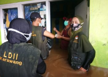 Banjir di Karawang, LDII Dirikan Dapur Umum