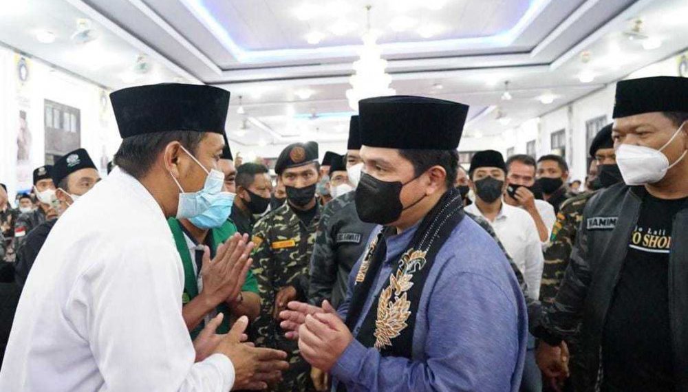 DPD LDII Jember mengikuti gelaran ormas Sholawat Kebangsaan yang dibuka Menteri BUMN Erick Thohir. Foto: Kiriman Daerah.