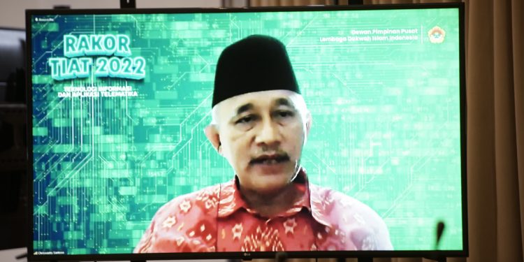 Ketua Umum DPP LDII KH Chriswanto Santoso saat memberikan pengarahan Rakor TIAT  (31/7). Foto: LINES.