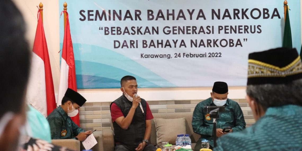 DPD LDII Karawang menggelar seminar bahaya narkoba dengan tema "Bebaskan Generasi Penerus dari Bahaya Narkoba". Foto: Kontributor Karawang.