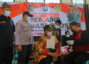 Dukung Banyuwangi Rebound & Cegah Omicron, LDII Banyuwangi Kerja Sama Polresta Gelar Vaksinasi Booster