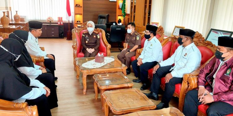 DPD LDII Kota Kediri bersilaturahim ke Kantor Kejaksaan Negeri Kota Kediri. Foto: LINES.