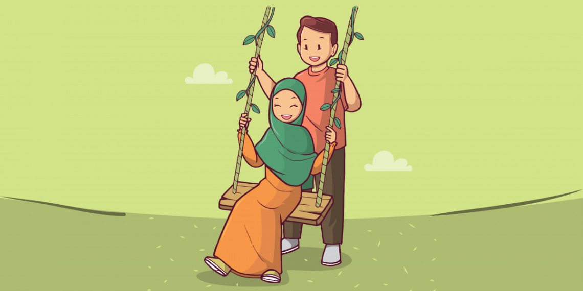 “Maukah aku beritakan kepadamu tentang sebaik-baik perbendaharaan seorang lelaki, yaitu istri shalihah yang bila dipandang akan menyenangkannya, bila diperintah akan mentaatinya, dan bila ia pergi si istri ini akan menjaga dirinya.” (HR. Abu Dawud). Ilustrasi: LINES.