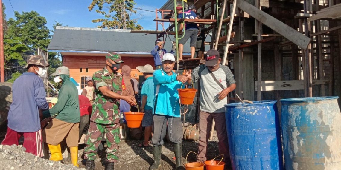 Ketua PC LDII Distrik Nabire Barat, Christanto, menyampaikan, pembangunan Masjid Al-Manshurin di wilayah PAC Kampung Kalisemen ini akan direalisasikan secara bertahap. Foto: Kontributor LINES.