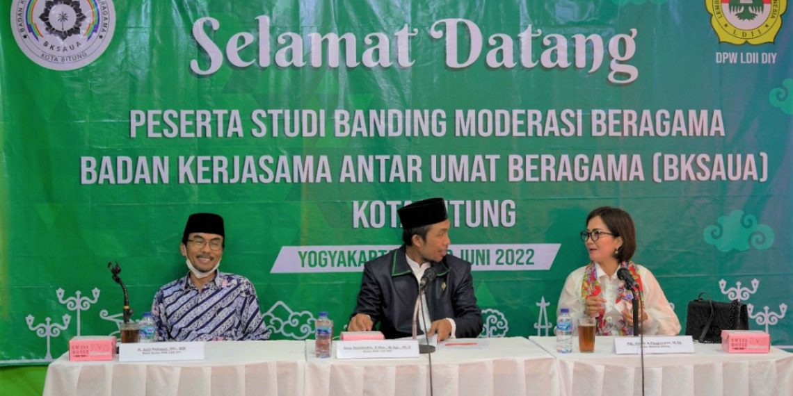 BKSAUA Kota Bitung melakukan studi banding ke LDII DIY. Foto: LINES.