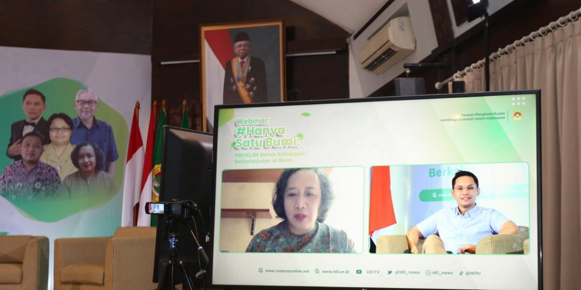 DPP LDII menggelar Webinar Program Kampung Iklim. Foto: LINES.