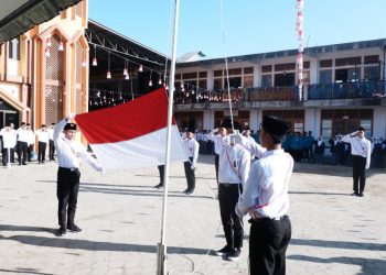 Santri Ponpes Al-Huda Selenggarakan Upacara untuk Tingkatkan Nasionalisme