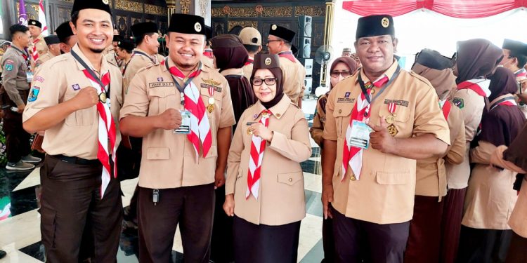 Pengelolaan manajemen Satuan Komunitas Pramuka Kota Kediri. Foto: LINES.