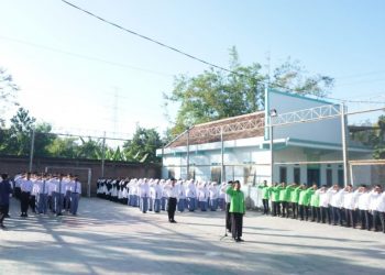 Ratusan Pemuda LDII Ikuti Upacara HUT Kemerdekaan RI di Ponpes Nurul Huda Al Manshurin