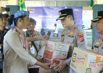 Dukung Kembesnas 2022, Kapolres Sumedang Salurkan Bantuan Logistik