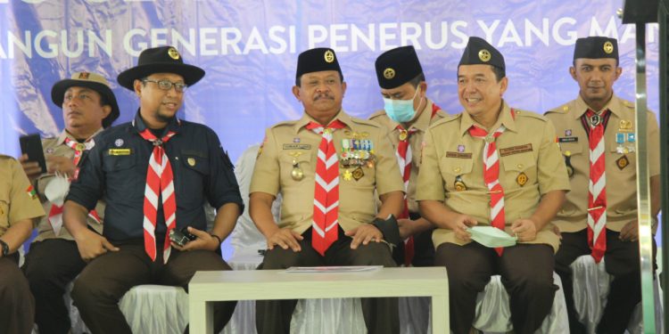 Waka Kwarnas Pramuka bersama jajaran Mabi Sako SPN di Kembesnas 2022. Foto: LINES.
