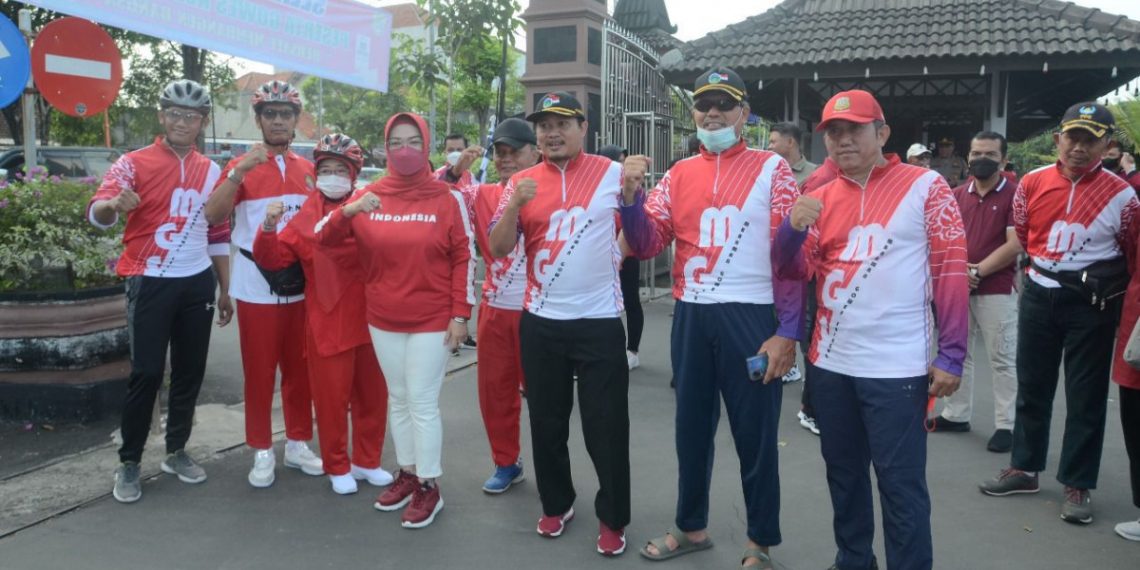 DPD LDII Kabupaten Sukoharjo menyelenggarakan "Gowes Kebangsaan", untuk menyambut Hari Sumpah Pemuda. Foto: LINES.