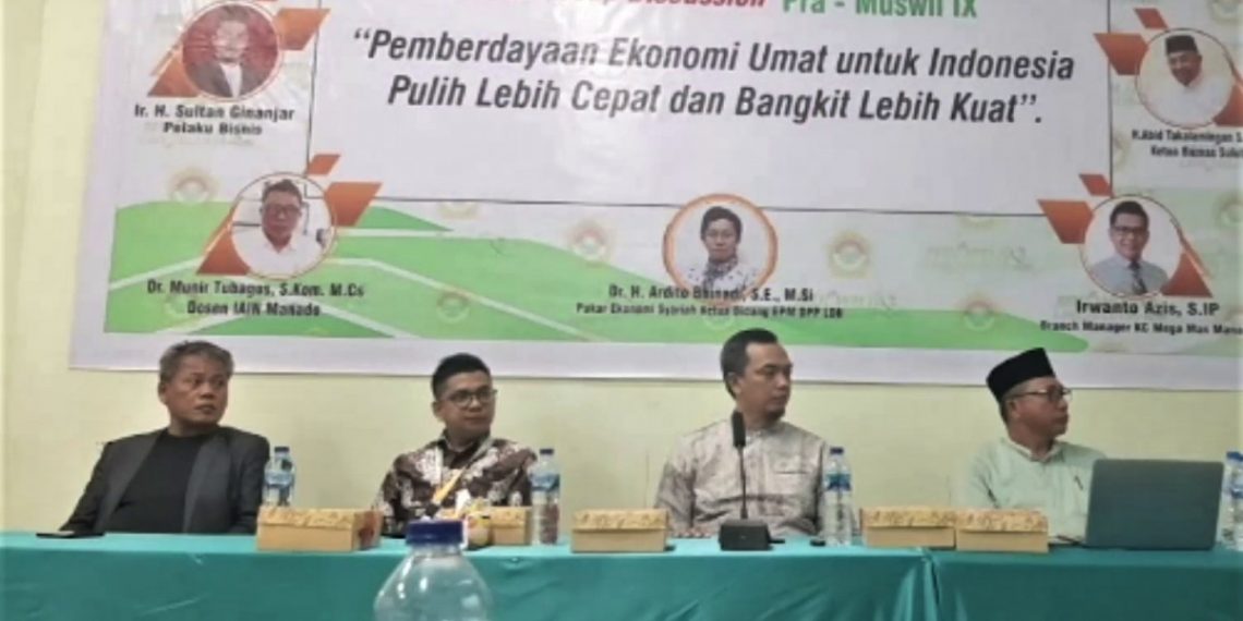 Para narasumber yang hadir di FGD Pra Muswil IX DPW LDII Sulut 2022, Senin (17/10). Foto: LINES.