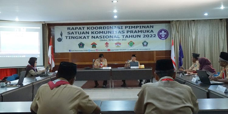 Rapat Koordinasi Satuan Komunitas Nasional (Rakor Sakonas) yang dihelat oleh Kwartir Nasional Gerakan Pramuka (Kwarnas) mengundang Pimpinan Sako Sekawan Persada Nusantara (Pinsako SPN) yang diwakili oleh Hana Sukarna. Foto: LINES.