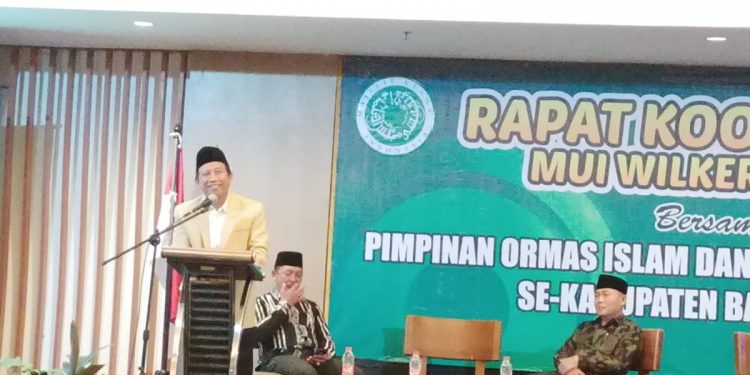 DPD LDII Kabupaten Banyuwangi mengikuti Rapat Koordinasi Majelis Ulama Indonesia (MUI) Jawa Timur di Hotel Santika Banyuwangi. Foto: LINES.