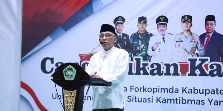 Ponpes Al Ubaidah Kertosono, Nganjuk, Jawa Timur menjadi tuan rumah pelaksanaan program Cangkrukan Kamtibmas. Foto: LINES.