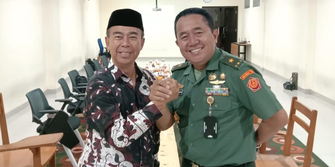 DPD LDII Kabupaten Bogor menerima kunjungan Sekretaris Direktorat Jenderal Strategi Pertahanan Kementerian Pertahanan Brigjen TNI Untung Purwadi. Foto: LINES.