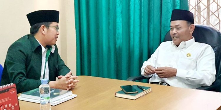 Ketua DPD LDII Kota Depok, Jawa Barat, bersama jajarannya, audiensi ke Kantor Kementerian Agama (Kemenag) Kota Depok, pada Selasa (24/01). Foto: LINES.