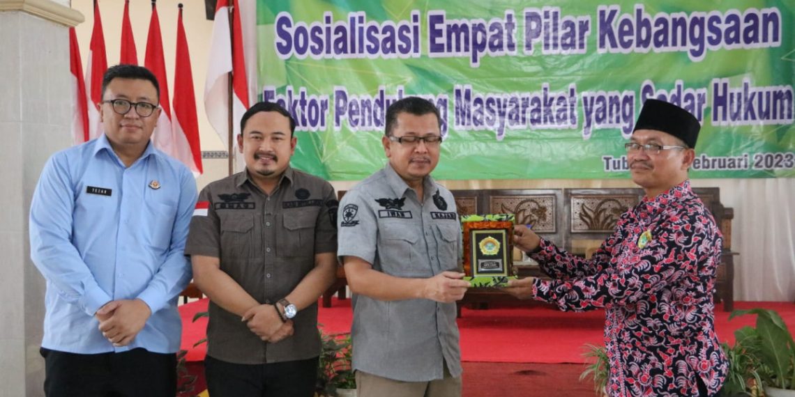 Kegiatan sosialisasi Empat Pilar Kebangsaan dihelat DPD LDII Tuban dengan menggandeng Kejari. Foto: LINES.