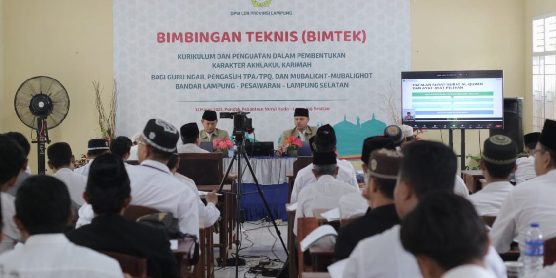 DPW LDII Lampung menggelar bimbingan teknis (Bimtek) tentang kurikulum penguatan pembentukan karakter akhlakul karimah. Foto: LINES.