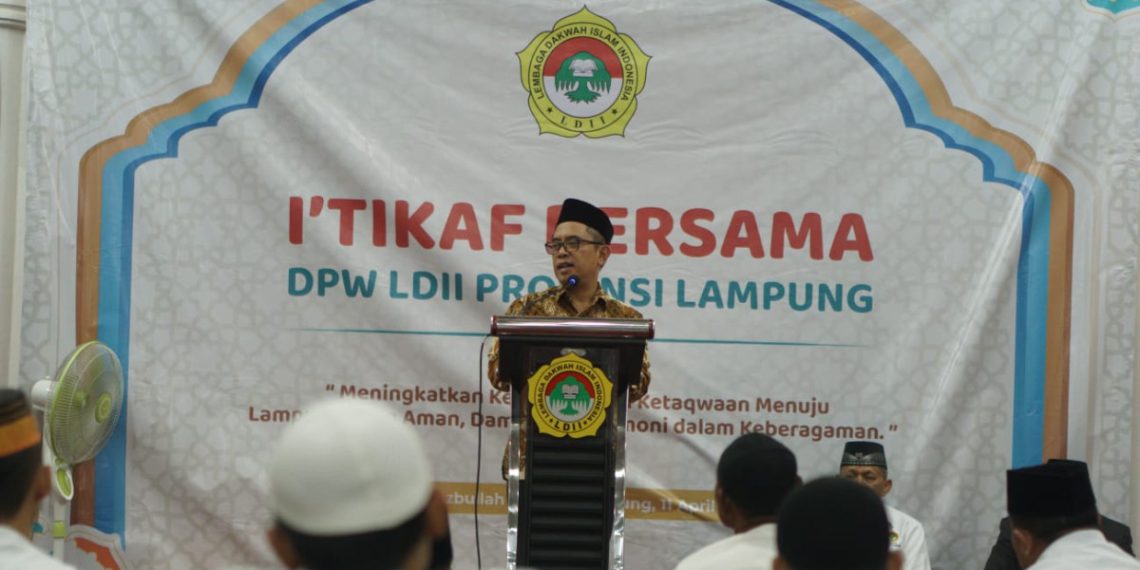 LDII Lampung menggelar itikaf bersama yang mengundang Kakanwil Kemenag Lampung. Foto: LINES.