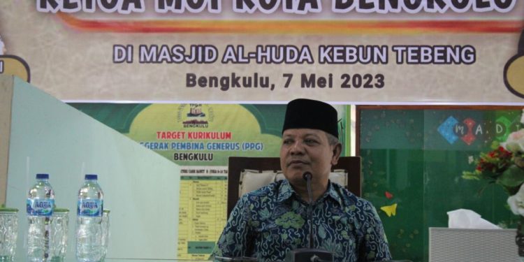 DPD LDII Kota Bengkulu bersama Ketua Majelis Ulama Indonesia (MUI) Kota Bengkulu KH. Zul Effendi menyelenggarakan pengajian akbar dan silaturahim dengan warga LDII. Foto: LINES.