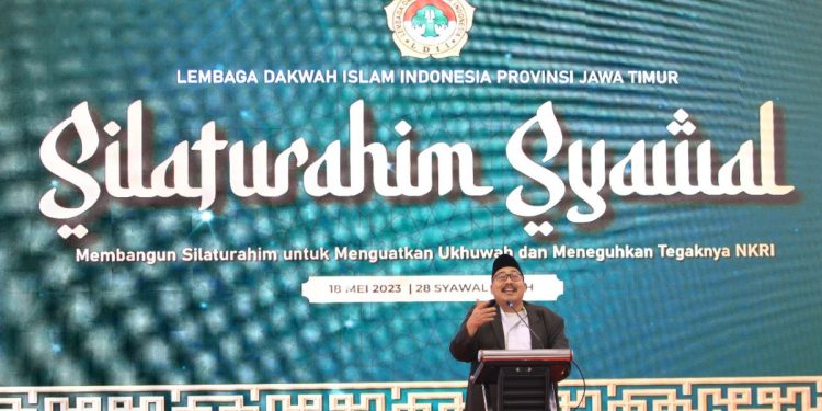 Ketua Pengurus Besar Nahdlatul Ulama (PBNU) KH Ahmad Fahrurrozi mengungkapkan, silaturahim Syawal yang dilaksanakan DPW LDII Jawa Timur, bermanfaat bagi penguatan komunikasi di antara tokoh agama. Foto: LINES.