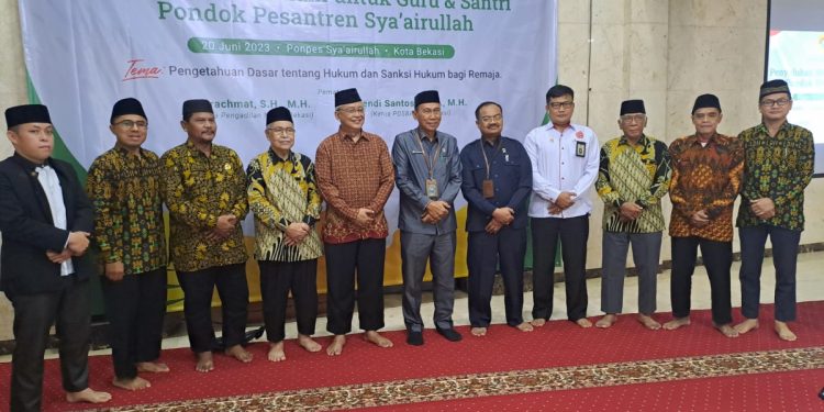 DPD LDII Kota Bekasi berkolaborasi dengan Pengadilan Negeri menggelar penyuluhan hukum dan lembaga pengadilan. Foto: LINES.