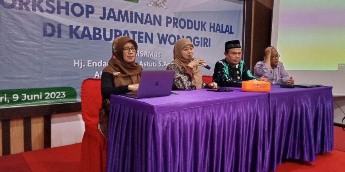 Kantor Kementerian Agama (Kemenag) Kabupaten Wonogiri, Jawa Tengah, menggelar workshop “Jaminan Produk Halal bagi pelaku Usaha Mikro dan Kecil (UMK). Foto: LINES.