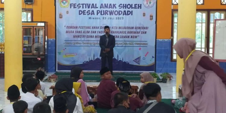 LDII Tebing Tinggi menyelenggarakan Festival Anak Sholeh (FAS) tahun 2023 di Masjid Al Ma’ruf, Purwodadi Tebing Tinggi, Kabupaten Tanjung Jabung Barat. Foto: LINES.
