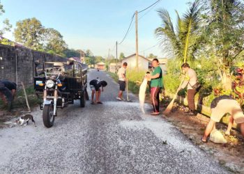 LDII Aik Ketekok Bangun Kebersamaan dengan Pemerintah Desa Melalui Kerja Bakti