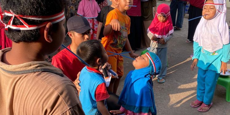 Peringatan Hari Kemerdekaan Republik ke-78 Indonesia dimeriahkan Pimpinan Anak Cabang (PAC) LDII Desa Dalangan dengan beragam kegiatan lomba. Foto: LINES.