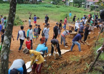 Ratusan Warga LDII Tabalong Kerja Bakti Siapkan Lahan untuk Pembangunan Masjid