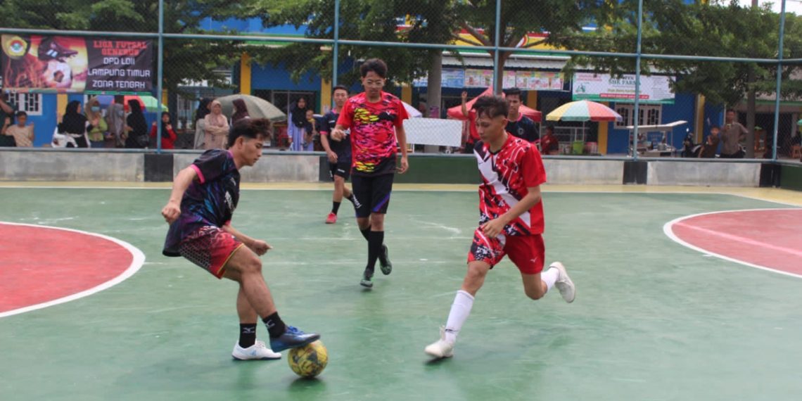 Pengurus DPD LDII Lampung Timur menggelar Liga Futsal DPD LDII Lampung Timur untuk zona tengah. Foto: LINES.