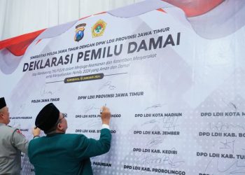 Deklarasikan Pemilu Damai, Kapolda Ajak LDII Jatim Jaga Kamtibmas