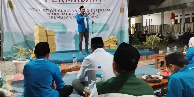 Ketua Dewan Pimpinan Kecamatan Komite Nasional Pemuda Indonesia (DPK KNPI) Buduran, Lukman Hakim mengapresiasi "Pengajian Akhir Tahun LDII (Lembaga Dakwah Islam Indonesia)". Foto: LINES.