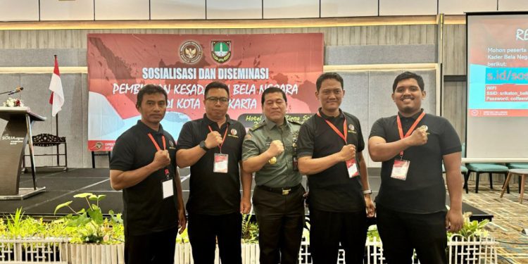 Dirjen Potensi Pertahanan, Kementerian Pertahanan RI menggelar Sosialisasi Pembinaan Kesadaran Bela Negara, di Ballroom Solia Zigna Hotel, Surakarta, Jawa Tengah pada Rabu (28/2). Foto: LINES.