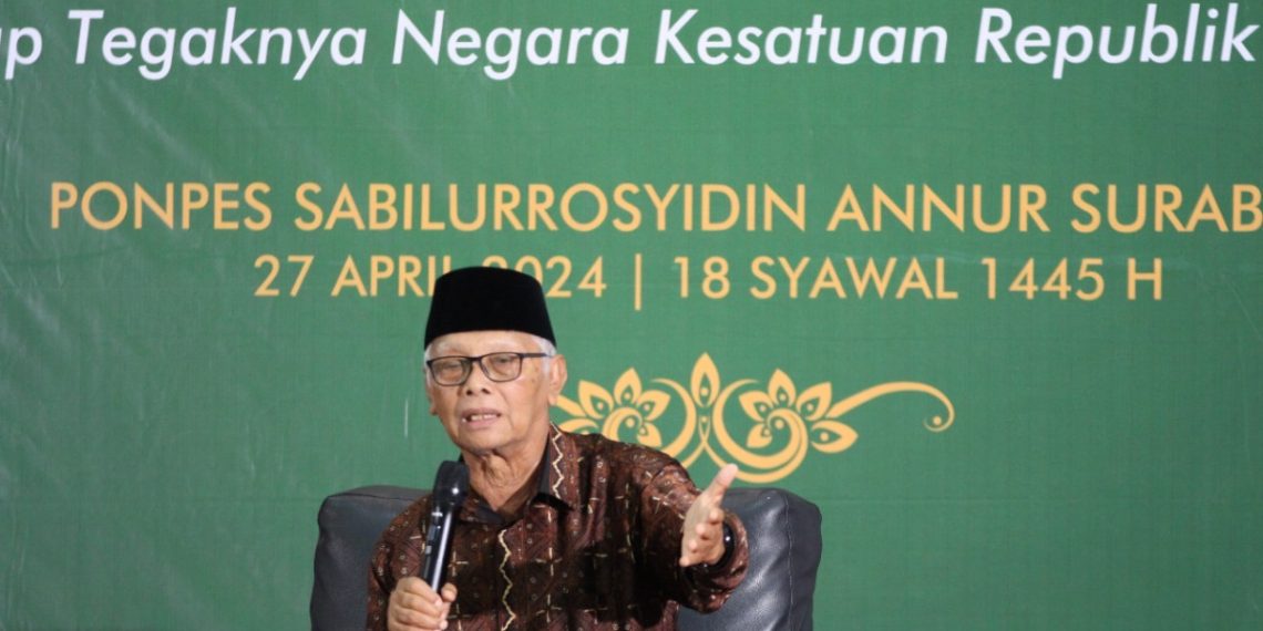 Ketua Umum MUI KH Muhammad Anwar Iskandar menghadiri acara “Silaturahim Syawal dan Tausyiah Kebangsaan” yang dihelat DPW LDII Jawa Timur. Foto: LINES.