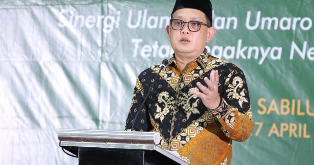 PJ Gubernur Jawa Timur, Adhy Karyono, menyampaikan apresiasi dan rasa syukur atas pencapaian serta kerja sama yang telah terjalin. Foto: LINES.