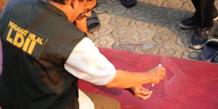 DPP LDII menggelar sosialisasi pengukuran arah kiblat untuk masjid-masjid yang bernaung di bawah LDII se-Indonesia, untuk memperingati “Rahshdul Qiblah atau Hari Sejuta Kiblat”. Foto: LINES.