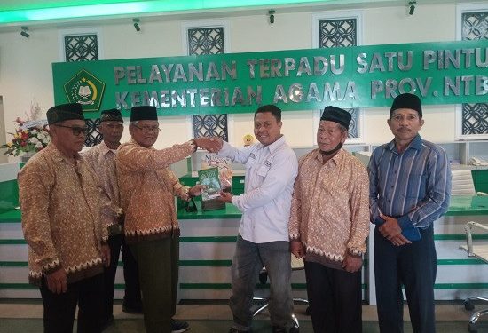DPW LDII Nusa Tenggara Barat (NTB) silaturahim dengan Kantor Wilayah Kementerian Agama Provinsi NTB. Foto: LINES.