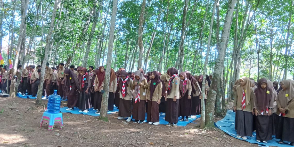 Sako SPN Lampung Timur menghelat “Temu Penggalang Penegak”, di halaman Masjid Al Huda, Lampung Timur, pada Minggu (9/6). Foto: LINES.