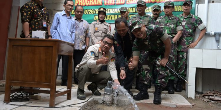 Dandim Sukoharjo Resmikan Sumur Bor di Ponpes LDII. Foto: LINES.
