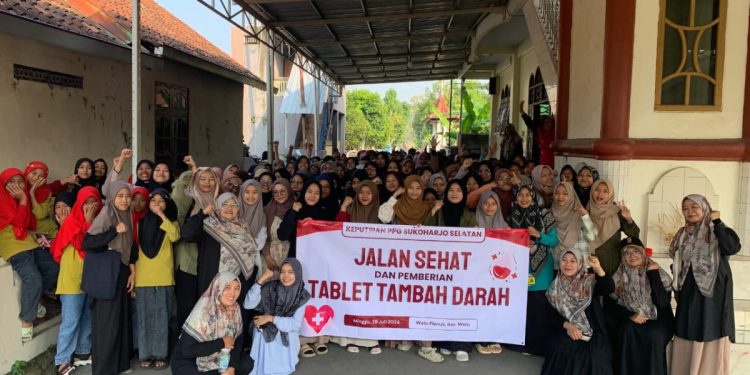 Penggerak Pembina Generasi Penerus (PPG) Sukoharjo, Jawa Tengah, menghelat jalan sehat untuk remaja putri. Acara itu diikuti remaja PC LDII Tawangsari, Bulu, dan Weru, pada Minggu (28/7/2024). Foto: LINES.
