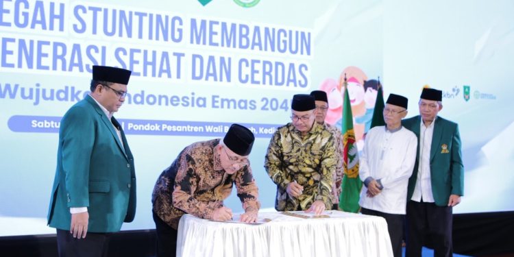 DPP LDII dan Badan Kependudukan dan Keluarga Berencana Nasional (BKKBN), mengadakan nota kesepahaman (MoU) untuk mencegah stunting. Foto: LINES.