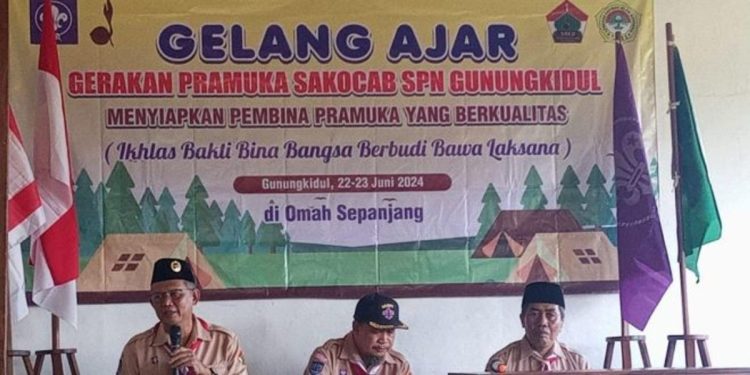 Sako Sekawan Persada Nusantara (SPN) Gunungkidul menggelar pembekalan pembina pramuka pada 22-23 Juni 2024 di Omah Sepanjang, Kapanewon Tanjungsari. Foto: LINES.