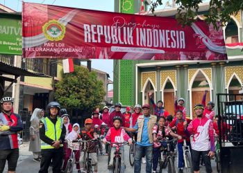 Meriahkan HUT ke-79 RI, PC LDII Ciputat Helat Gowes Merdeka