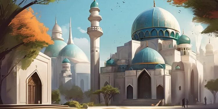 Ilustrasi Rumah Ibadah yang Berdampingan. Foto: LINES.