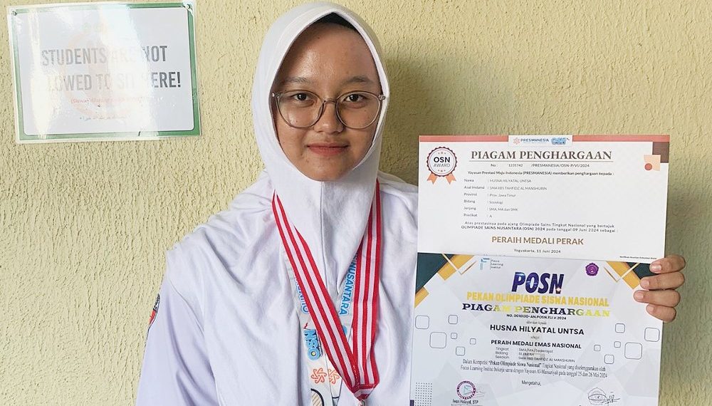Ketertarikannya terhadap pelajaran sejarah, mengantarkan Husna Hilyatal Untsa atau Hilya meraih medali emas kompetisi “Pekan Olimpiade Siswa Nasional (POSN) 2024”. Foto: LINES.